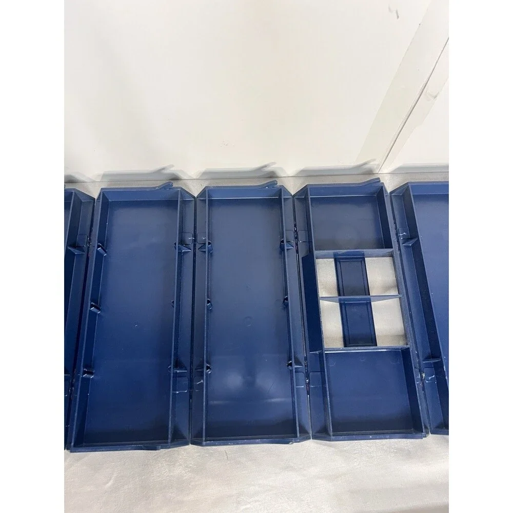ROLYKIT Blue Sewing Crafts Hobbies Toolbox Fishing Tacklebox Handle